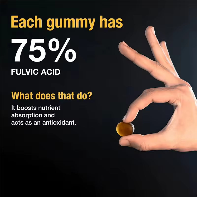 Pure Himalayan Shilajit Gold Gummies – 3000mg | 85% Fulvic Acid | No Added Sugar | 60 Gummies